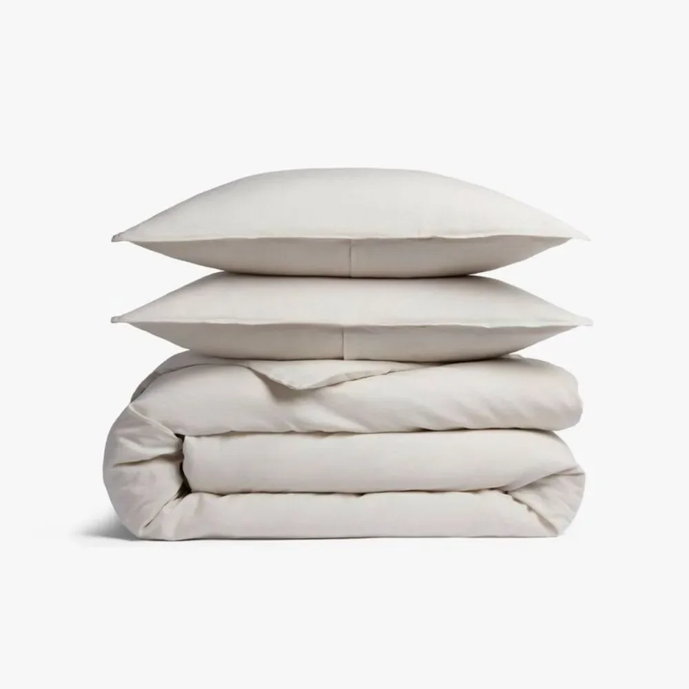 Parachute - Full/Queen Relaxed Linen Duvet Cover & Sham Set Pa Parchment